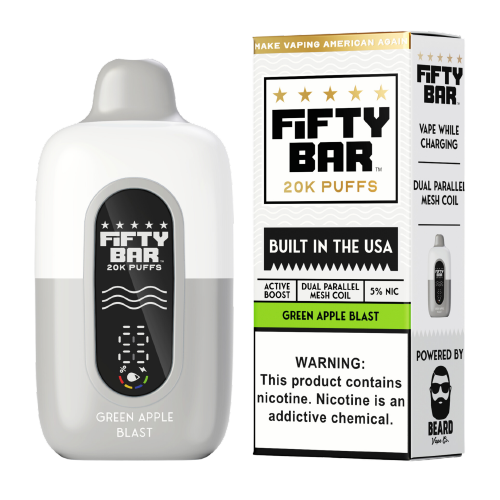 FIFTY BAR WHITE GREEN APPLE BLAST 20K