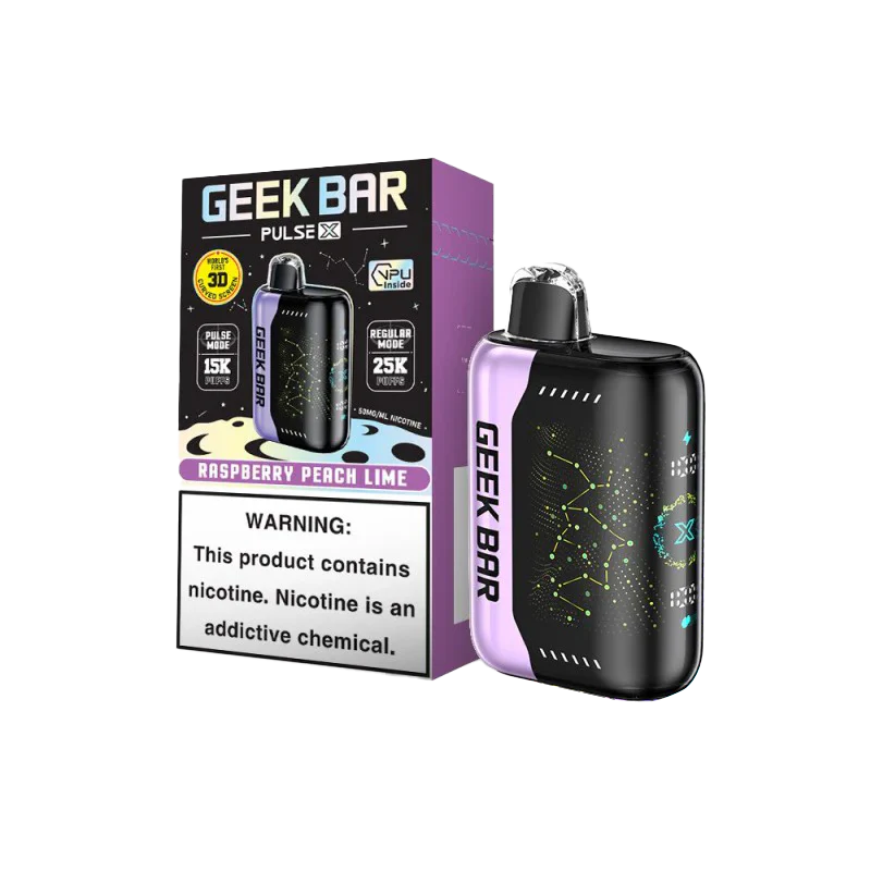 GEEK BAR PULSE X RSPBRY PEACH LIME 25K|810125438264|Pack Of|5