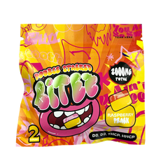 DOUBLE STACKED BITES D9 RASPBERRY PEACH GUMY 2000MG