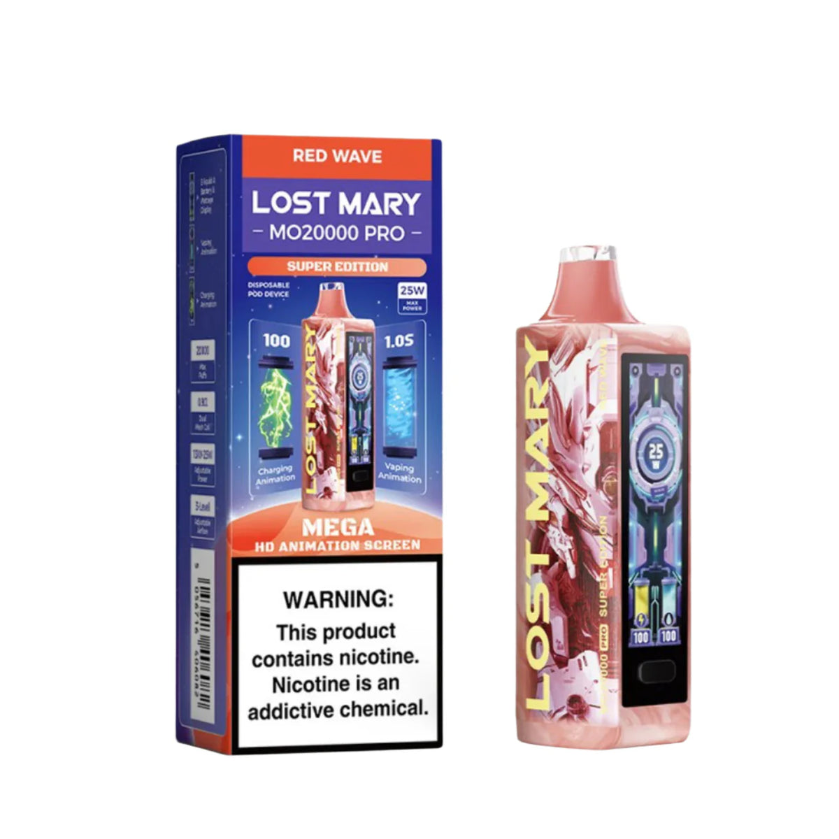 LOST MARY MO PRO RED WAVE 20K|5056716406082|Pack Of|5