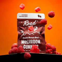 ROAD TRIP AMANITA MUSCARIA MSHRM GUMY RSPBRY 7.2G|721750069665|Pack Of|30