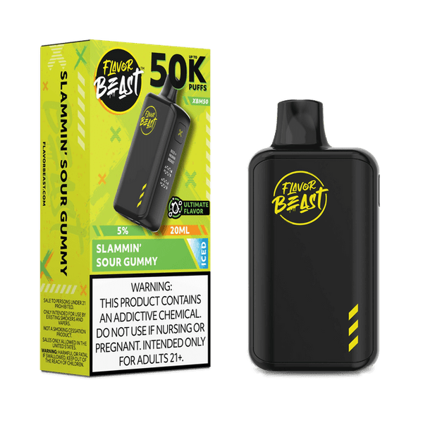 FLAVOR BEAST 50K|FLAVOR BEAST XBM50 SLAMMIN' SOUR GUMMY 50K|827152235841