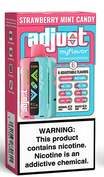 ADJUST MY FLAVOR STRWBRY MINT CANDY 40K