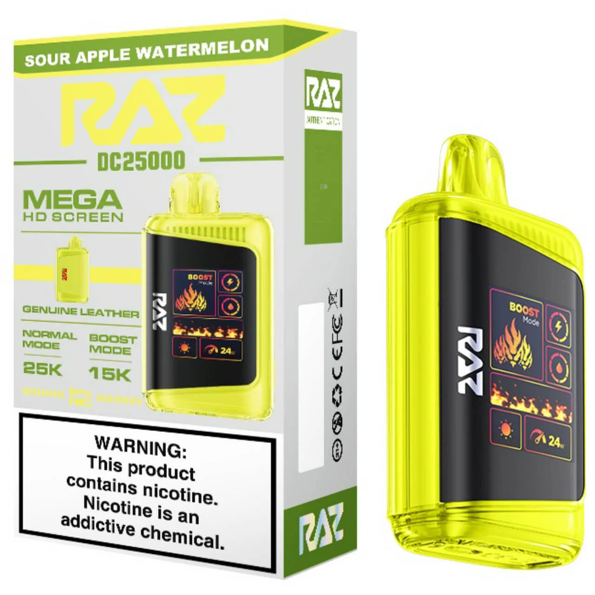 RAZ SOUR APPLE WATERMELON 25K|6972866507785|Pack Of|5