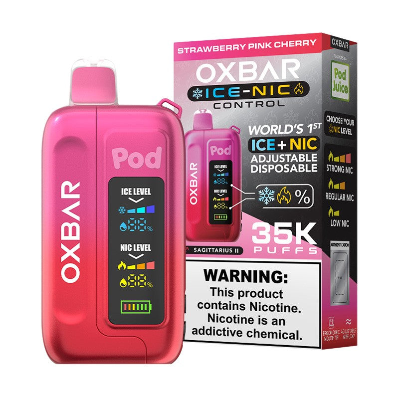 OXBAR STRWBERY PINK CHERRY ICE NIC 35K|831350001184|Pack Of|5