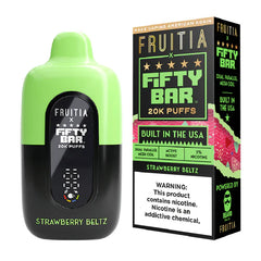 FIFTY BAR FRUITIA STRAWBERRY BELTZ 20K|850065626789|Pack Of|5
