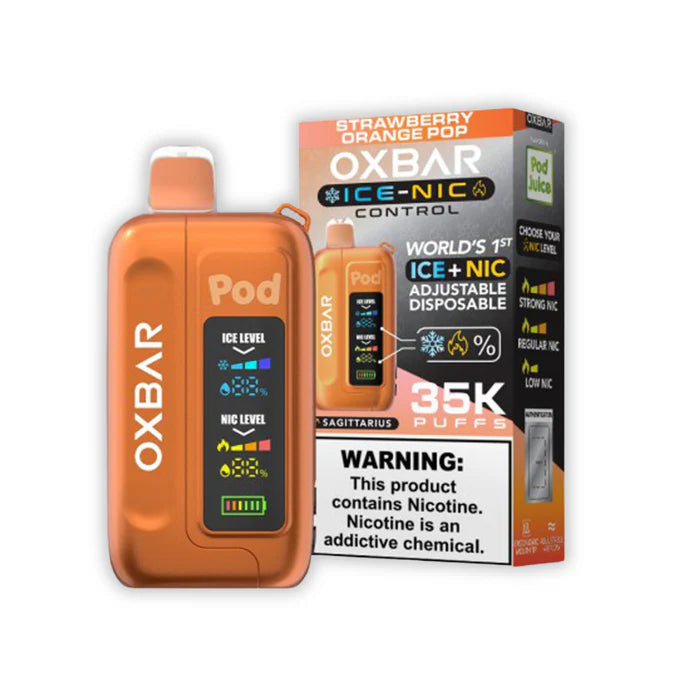 OXBAR STRWBERY ORANGE POP ICE NIC 35K|831350001108|Pack Of|5