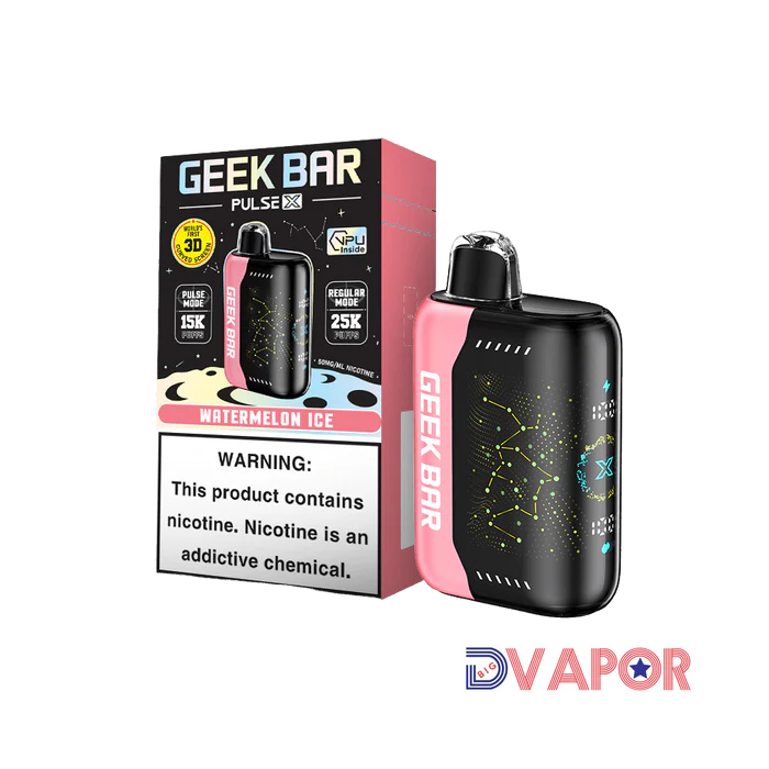 GEEK BAR PULSE X WATERMELON ICE 25K|810125438424|Pack Of|5