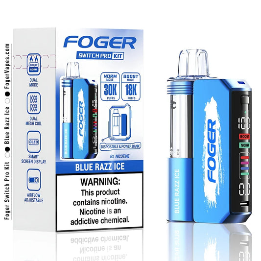 FOGER SWITCH PRO KIT BLUE RAZZ ICE 30K|6971824063721|Pack Of|5