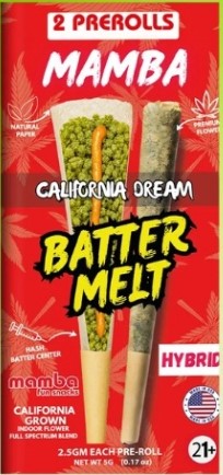 MAMBA BATTER MELT PROLL| CALIFORNIA DREAM HYBRID 5GM|643556215322|PK OF 10