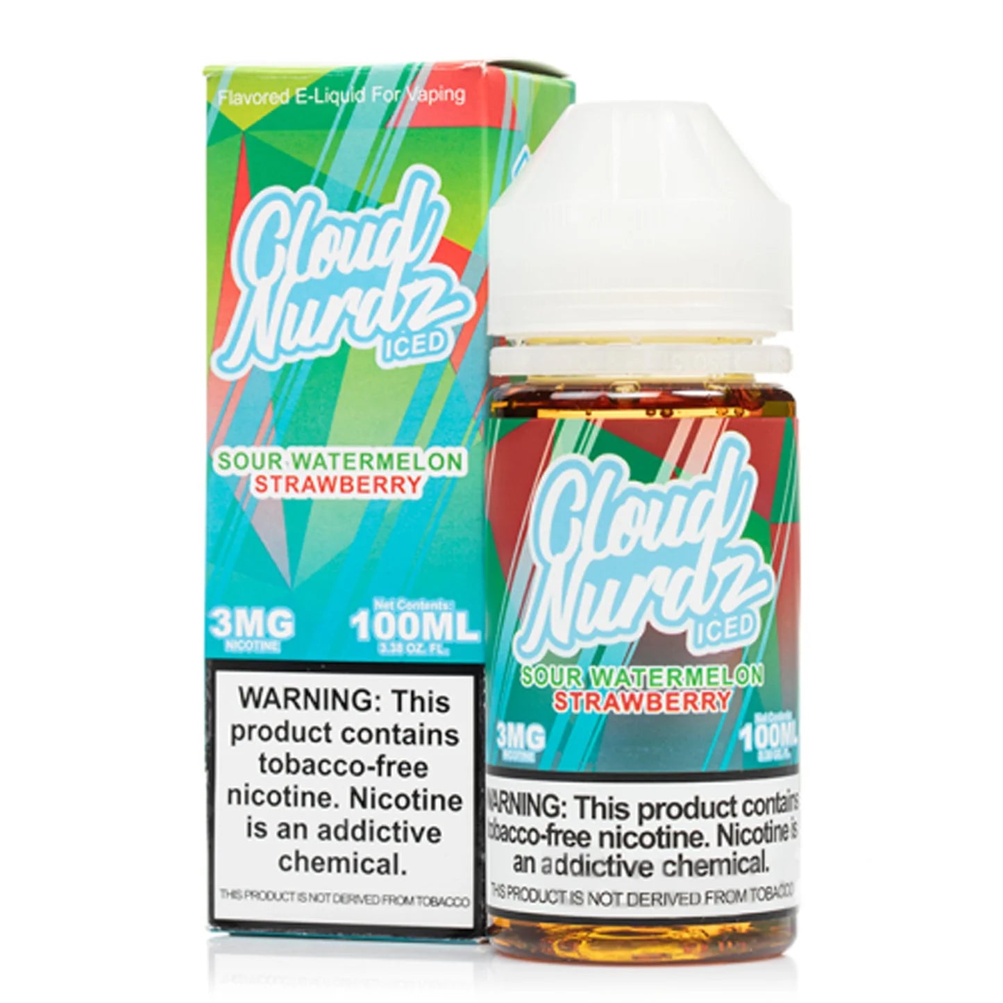 CLOUD NURDZ SOUR WTRMLN STWBRY ICE 100ML 3MG