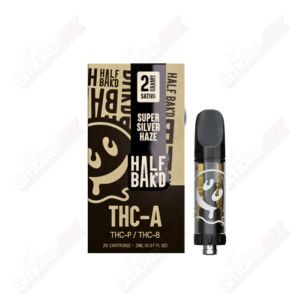 HALF BAKD THCA CARTRIDGE SUPER SILVER HAZE 2GM|850046357749|Pack Of|5