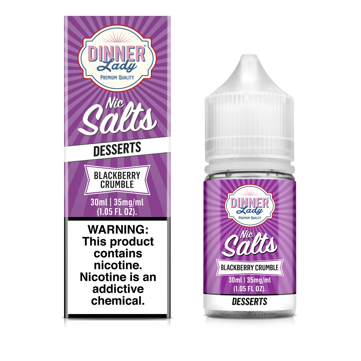 DINNER LADY SALT BLACKBERRY CRUMBLE 35MG 30ML
