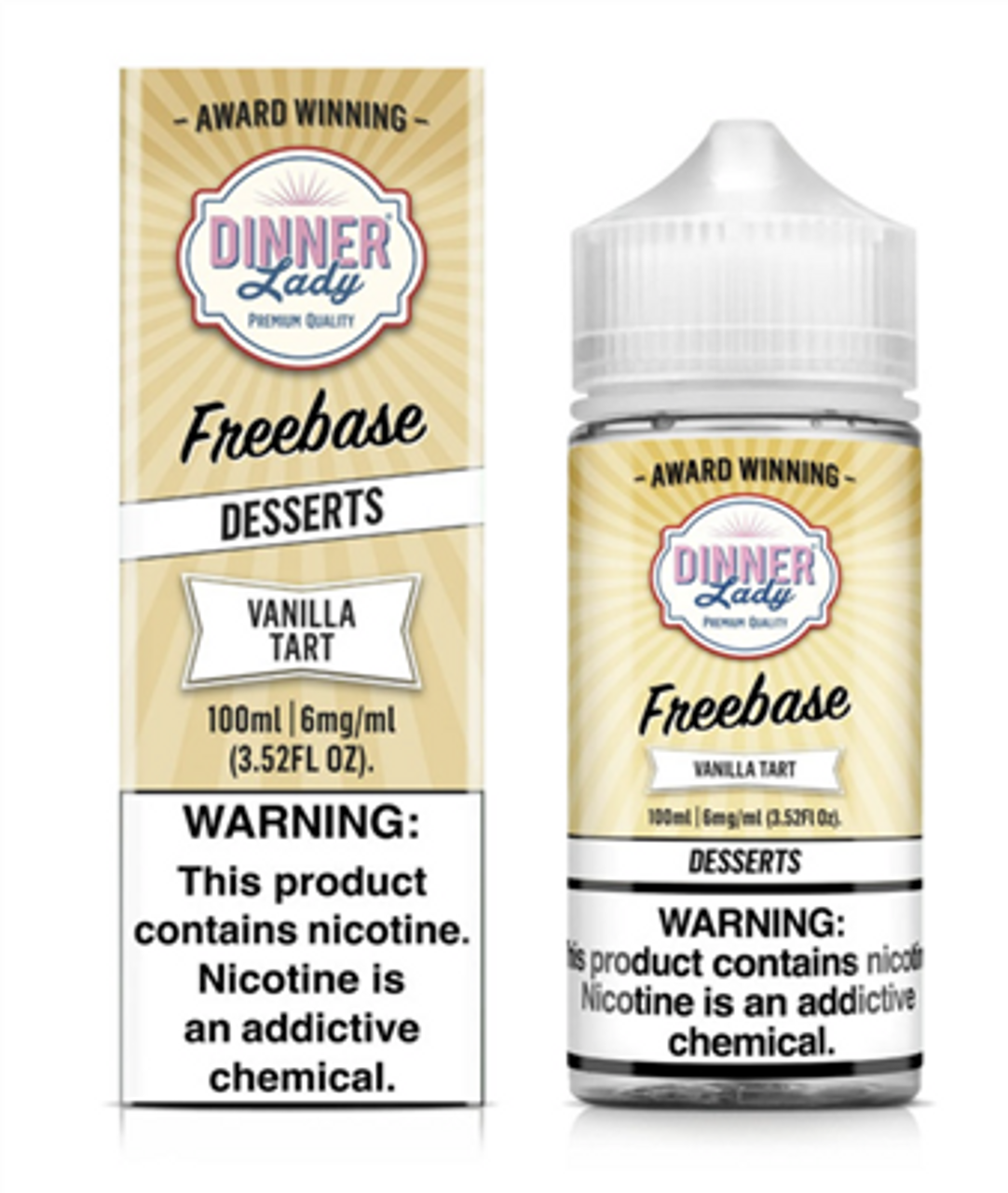 DINNER LADY FREEBASE VANILLA TART 6MG 100ML
