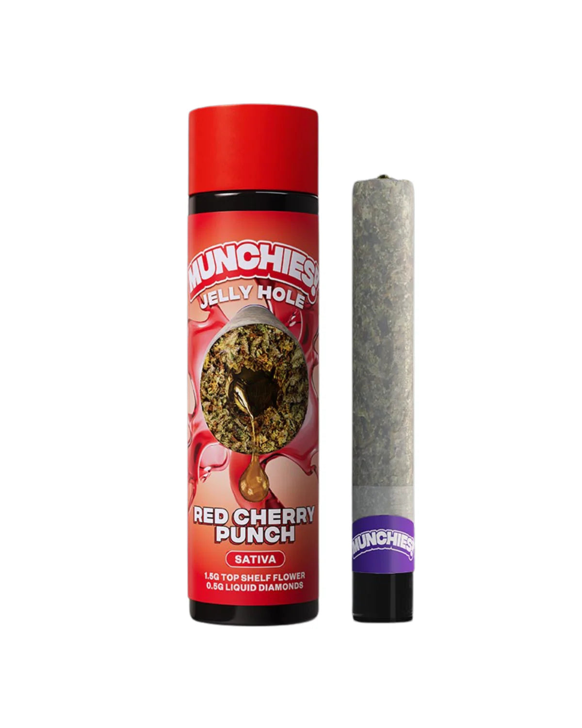 MUNCHIES JELLY HOLE PROLL RED CHERY PUNCH SAT 2G|435760883782|Pack Of|10