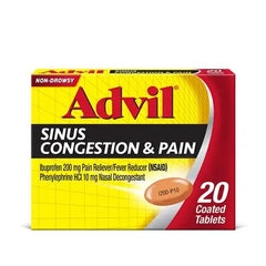 Advil Sinus Congestion & Pain Single Pack Blister 12 x 1 12cs|655708117828|Pack Of|12