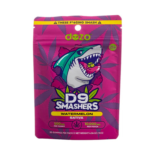 DOZO D9 SMASHERS GUMY WATERMELON SATIVA 10000MG|764333521464|Pack Of|6