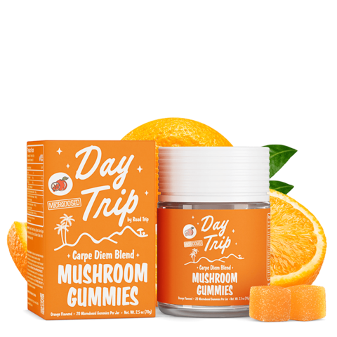 ROAD TRIP MICRODOSE MSHRM GUMY POUCH ORANGE 70G|608539456451|Pack Of|10