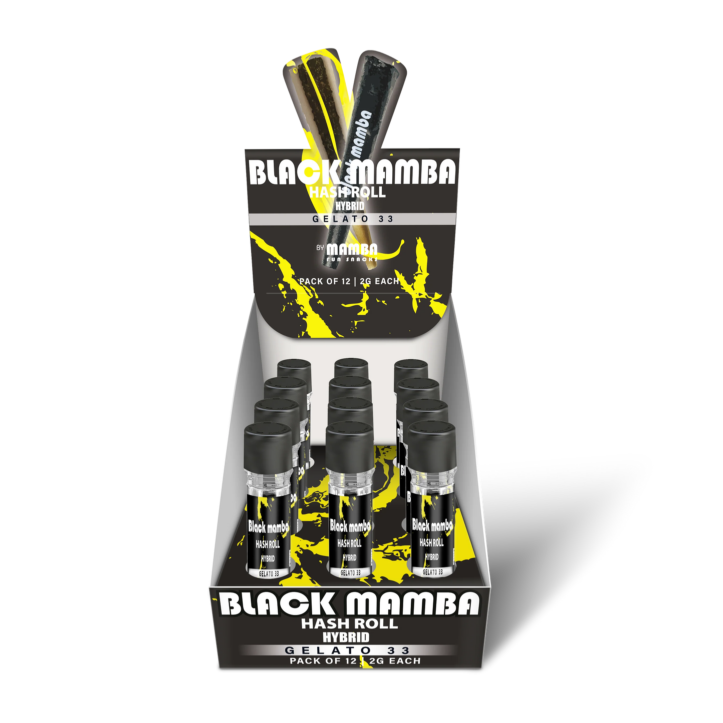 BLACK MAMBA HASH ROLL| GELATO 33 HYBRID PROLL 2GM|0602581753865|PK OF 12