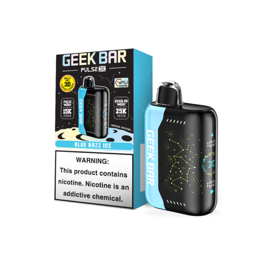 GEEK BAR PULSE X 25K|GEEK BAR PULSE X BLUE RAZZ ICE 25K|810125439261|Pack of 5