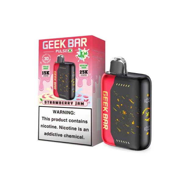 GEEK BAR PULSE X STRAWBERRY JAM 25K|810164283245|Pack Of|5