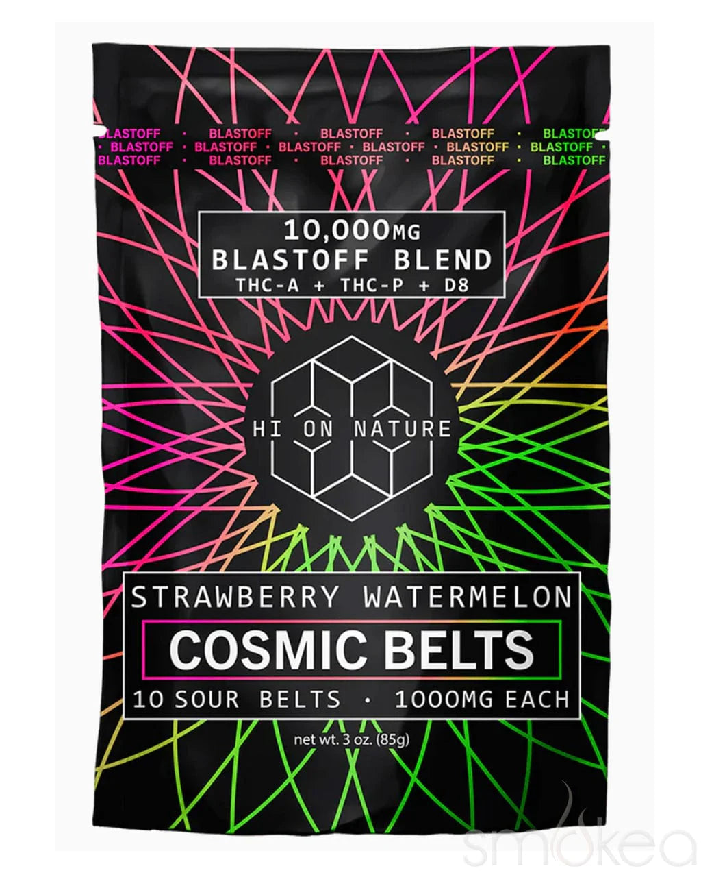 HI ON NATURE BLASTOFF BLEND D8 GUMY STRWBRY WTRMLON 10000MG