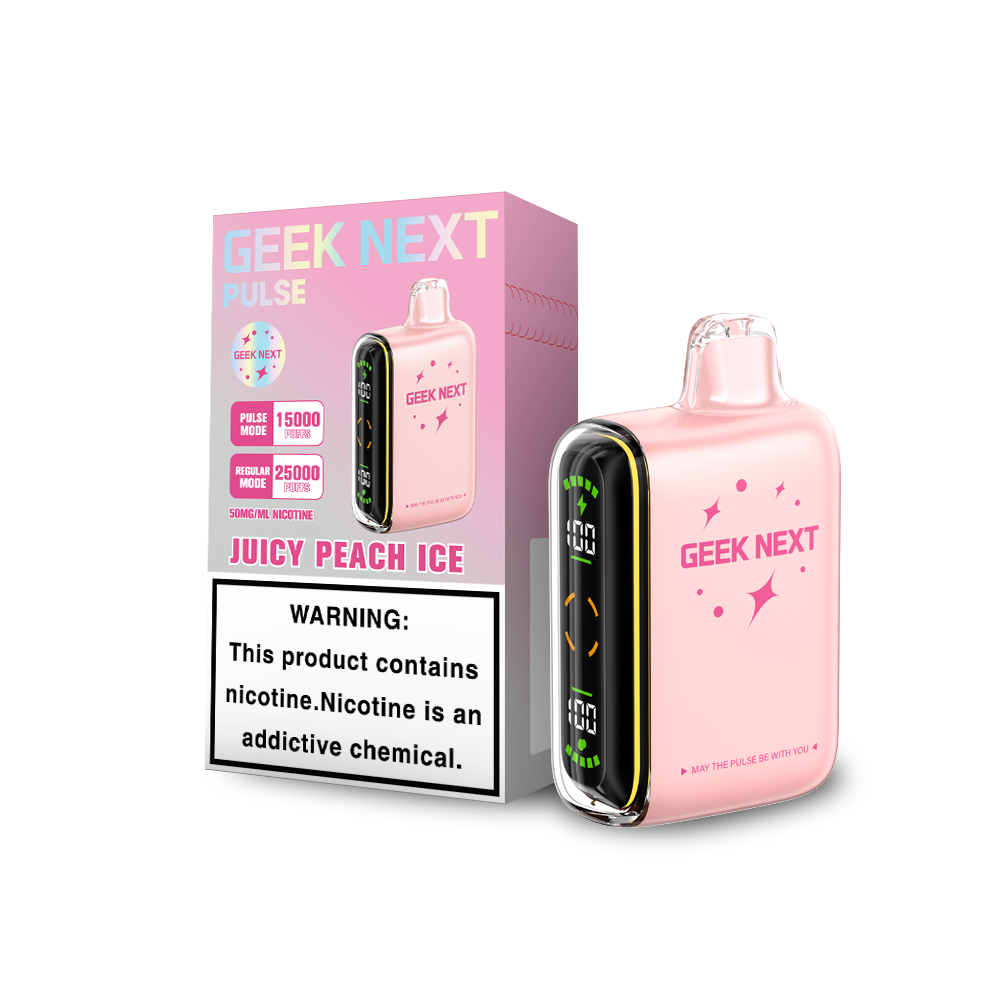 GEEK NEXT PULSE 25K|GEEK NEXT PULSE JUICY PEACH ICE 25K|6917673166664|Pack of 5