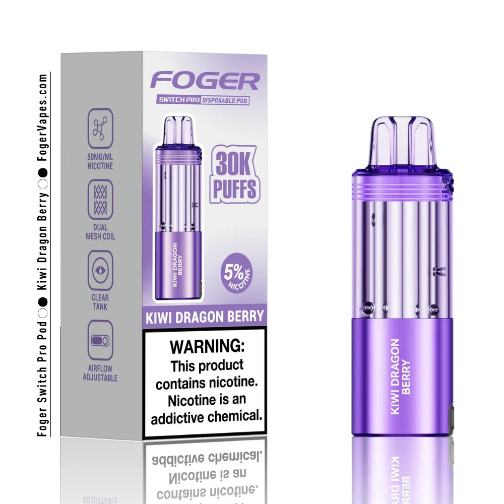FOGER SWITCH PRO POD KIWI DRAGON BERRY 30K|6971824064025|Pack Of|5