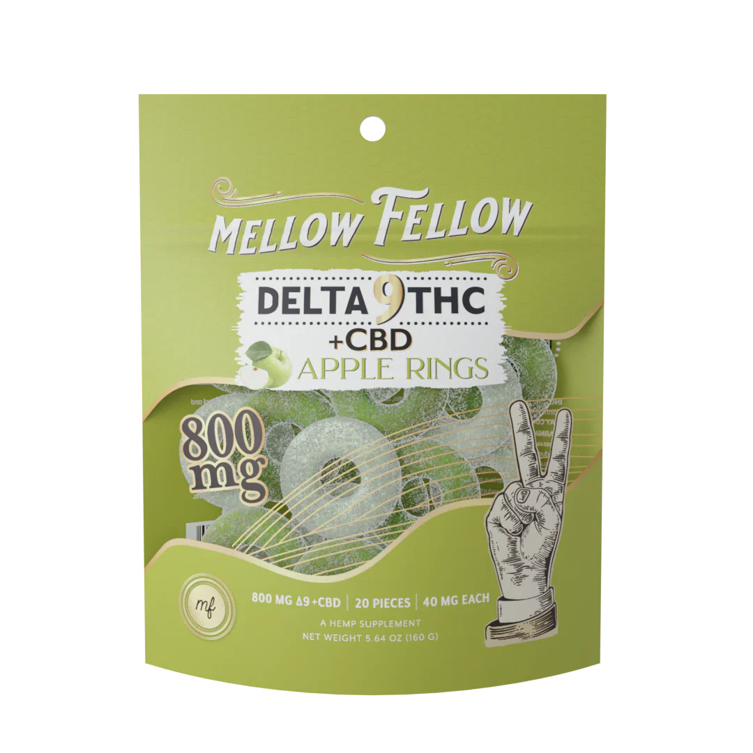 MELLOW FELLOW D9 CBD APPLE RINGS 800MG|810121200780|Pack Of|1
