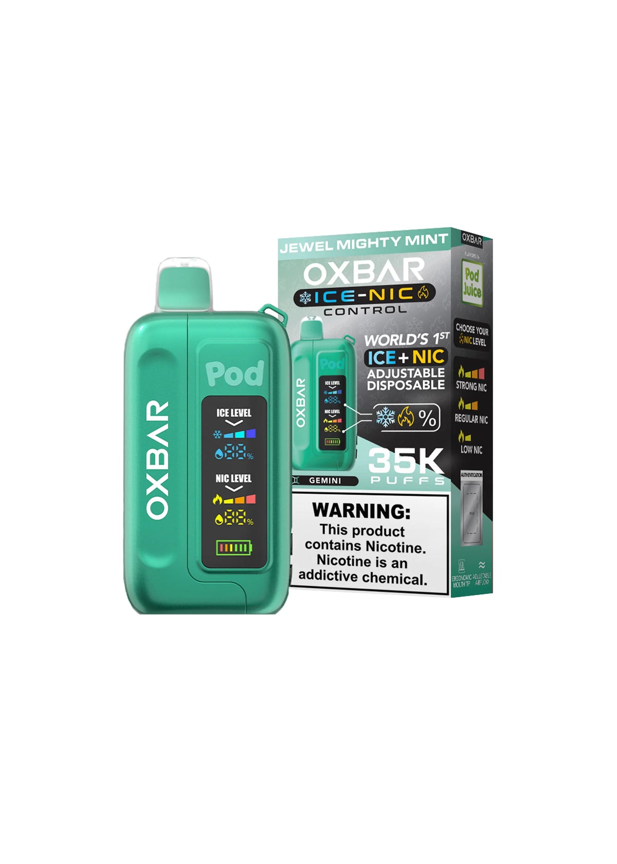 OXBAR JEWEL MIGHTY MINT 35K|831350001030|Pack Of|5