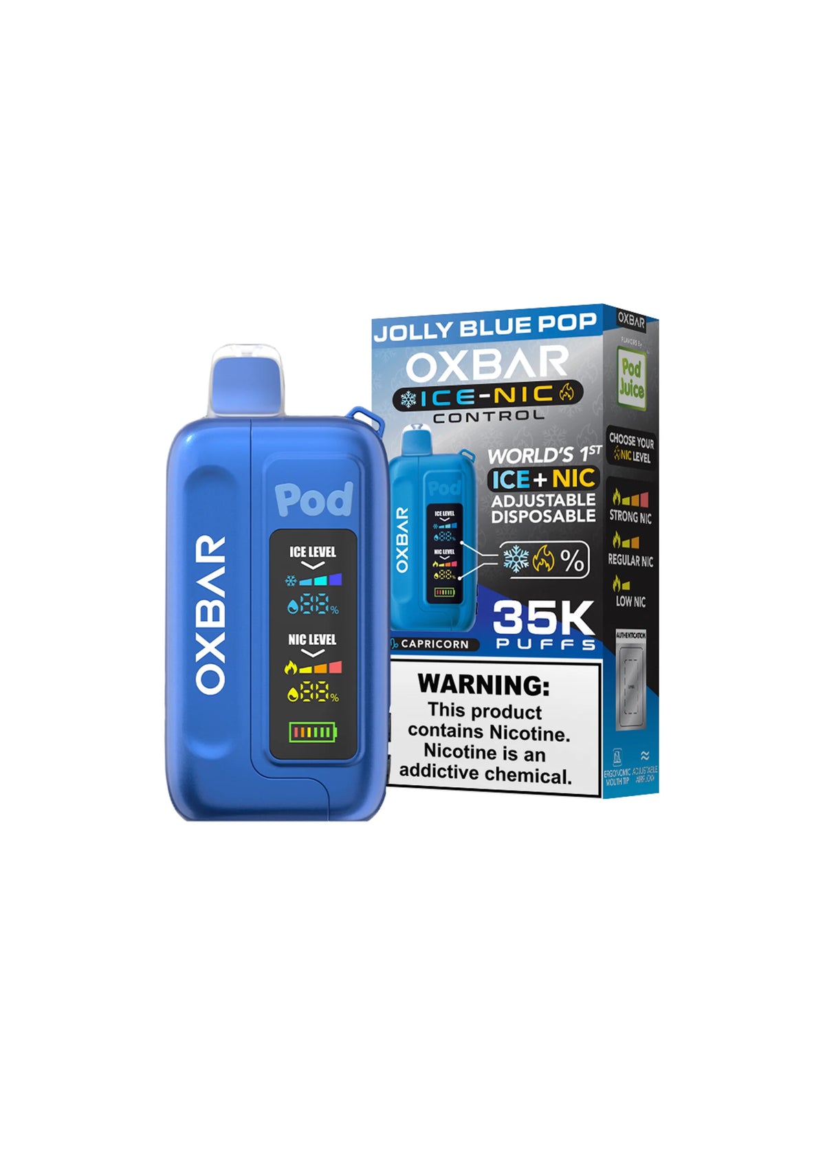 OXBAR JOLLY BLUE POP 35K|831350001047|Pack Of|5