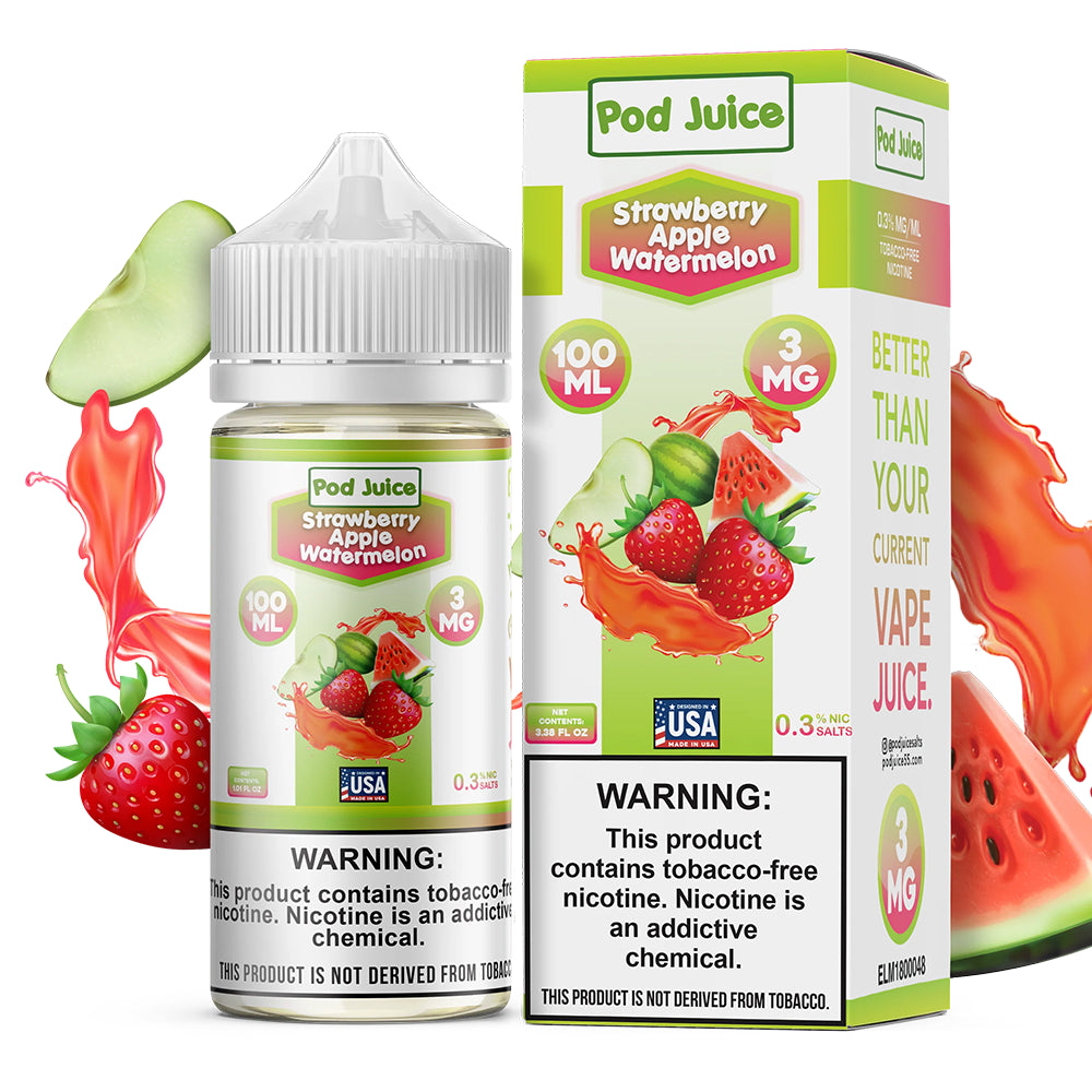 POD JUICE STWBRY APPLE WTRMLN 100ML 3MG