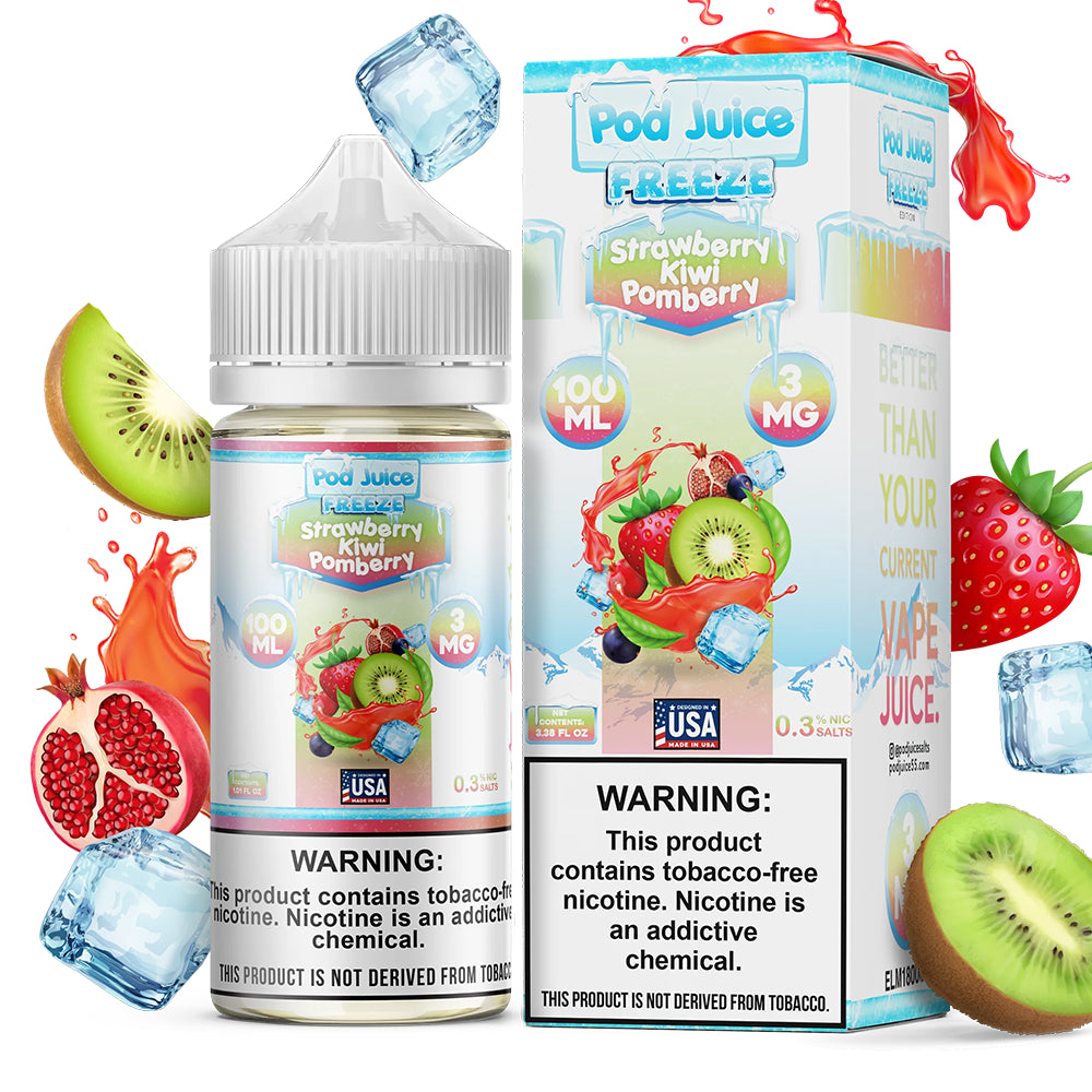 POD JUICE STWBRY KIWI POMBERRY FREEZE 100ML 3MG