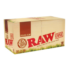 RAW CONE ORGANIC HEMP KING SIZE 32CT