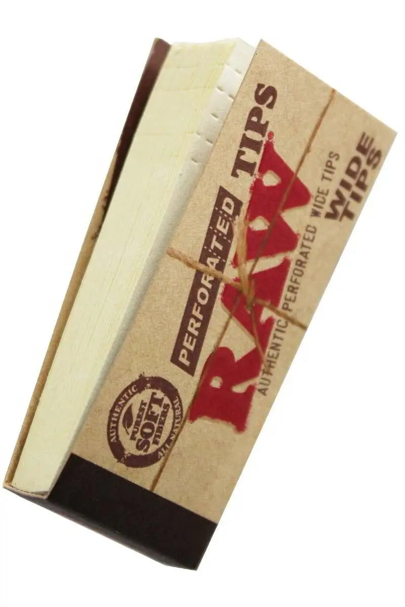 RAW PERFORATED WIDE TIPS 50CT BOX