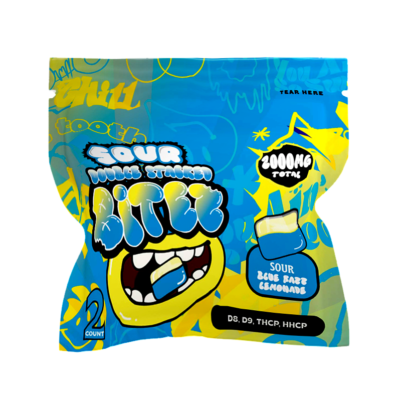 DOUBLE STACKED BITES D9 SOUR BLUERAZZ LEMONADE GUMY 2000MG