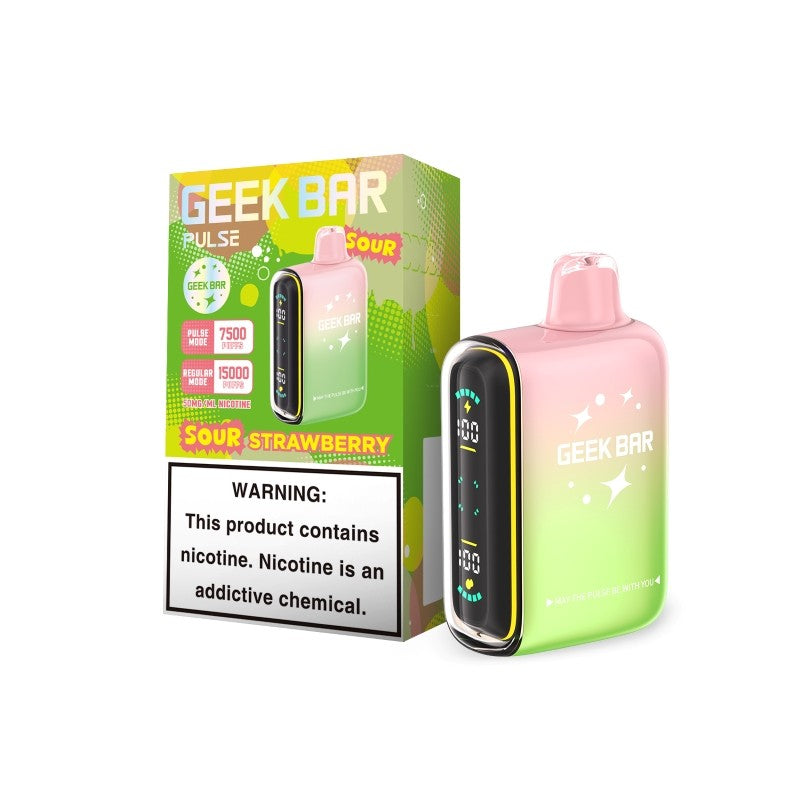 GEEK BAR PULSE SOUR STRAWBERRY 15K|810164280862|Pack Of|5