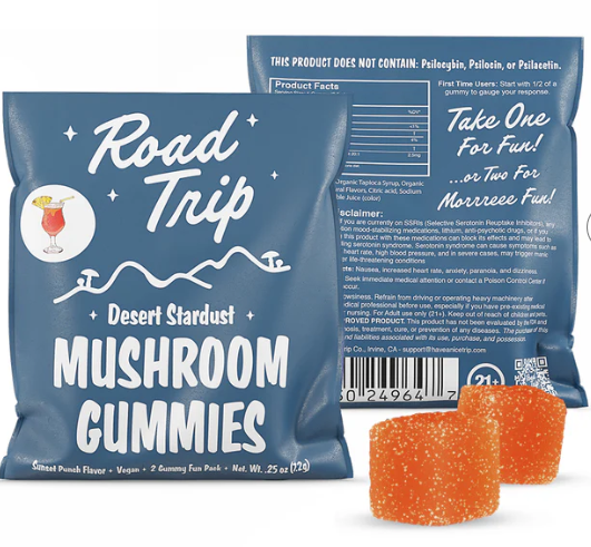 ROAD TRIP MUSHROOM GUMY SUNSET PUNCH 7.2GM|721750418876|Pack Of|20