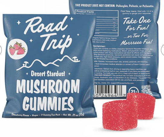 ROAD TRIP MUSHROOM GUMY STRAWBERRY 7.2GM|721750183378|Pack Of|10