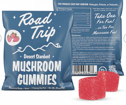 ROAD TRIP MUSHROOM GUMY STRAWBERRY 7.2GM|721750183378|Pack Of|10