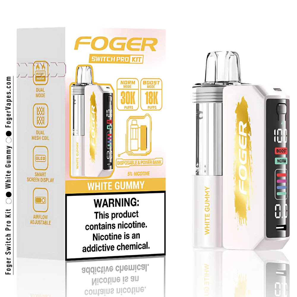 FOGER SWITCH PRO KIT WHITE GUMMY 30K|6971824063905|Pack Of|5