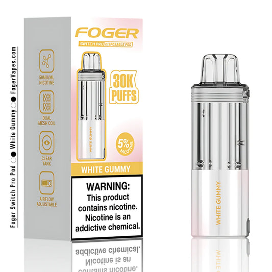 FOGER SWITCH PRO POD WHITE GUMMY 30K|6971824064216|Pack Of|5